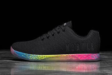 Black Nobull Neon Glitch Men's Trainers | CA N1507W